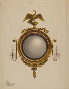 Mirror (one of a pair), 1936. Creator: Ferdinand Cartier