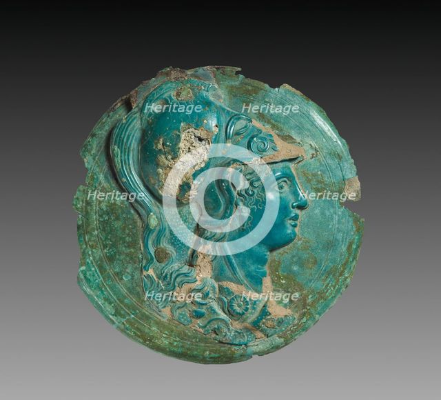 Mirror Box with Head of Athena, 400-375 BC. Creator: Unknown.