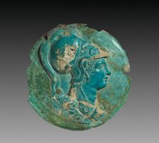 Mirror Box with Head of Athena, 400-375 BC. Creator: Unknown
