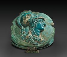 Mirror Box with Head of Athena, 400-375 BC. Creator: Unknown