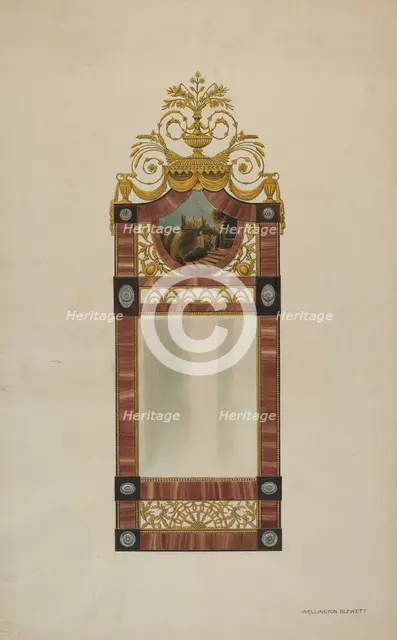 Mirror, c. 1937. Creator: Wellington Blewett.