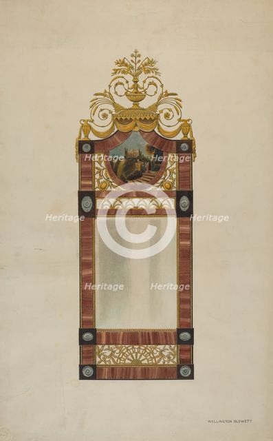 Mirror, c. 1937. Creator: Wellington Blewett.