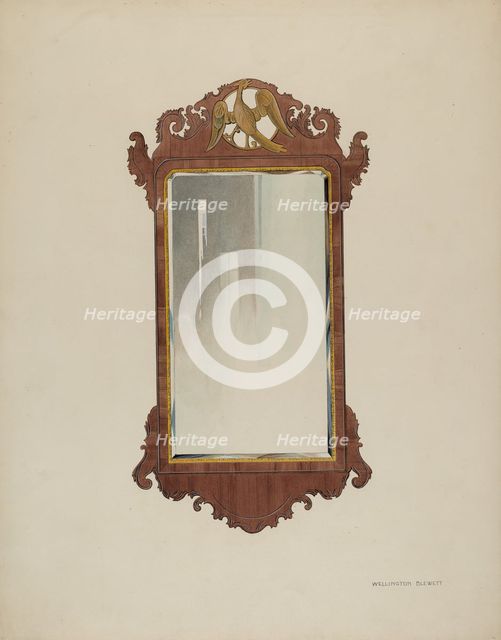 Mirror, c. 1937. Creator: Wellington Blewett.