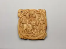 Mirror Case with Falconry Scene, 1325/50. Creator: Unknown