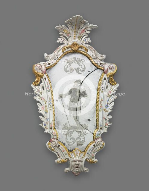 Mirror: Courtier, Italy, 1740/60. Creator: Unknown.