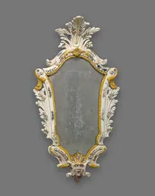 Mirror: Female Harlequin, Italy, 1740/60. Creator: Unknown