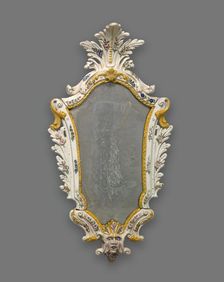 Mirror: Female Harlequin, Italy, 1740/60. Creator: Unknown