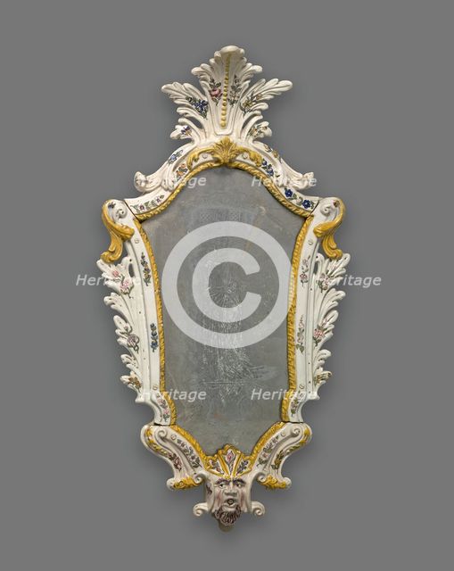 Mirror: Female Harlequin, Italy, 1740/60. Creator: Unknown.