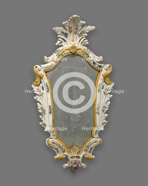 Mirror: Female Harlequin, Italy, 1740/60. Creator: Unknown.