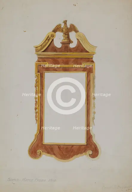 Mirror Frame, 1935/1942. Creator: David S De Vault.