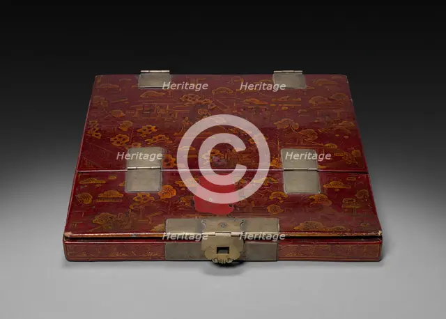 Mirror in a Lacquer Case, c 1800- 1825. Creator: Unknown.