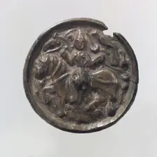 Mirror, Iran or Central Asia, 11th-12th century. Creator: Unknown