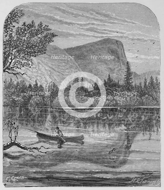 'Mirror Lake and Mount Watkins', 1883. Artist: C Crane.