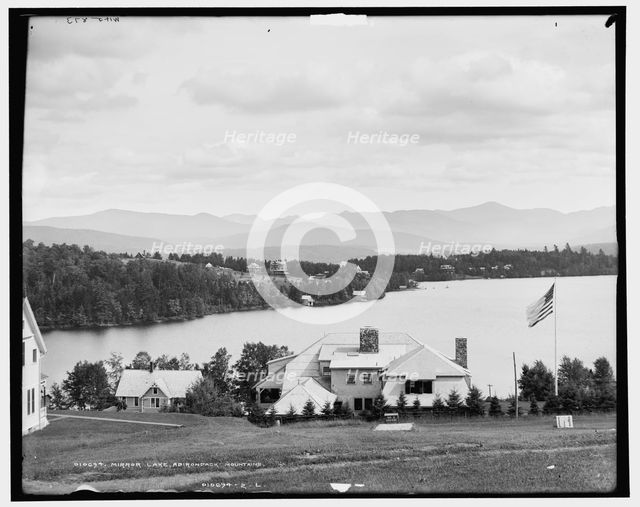 Mirror Lake, Adirondack Mountains, c1902. Creator: William H. Jackson.