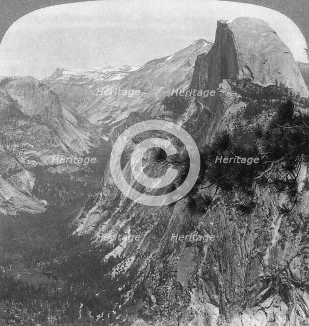 Mirror Lake, Half Dome and Clouds Rest, Yosemite Valley, California, USA, 1902. Artist: Underwood & Underwood