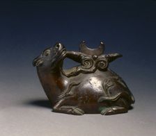 Mirror Stand in the Shape of an Ox, mid 17th Century - early 20th Century. Creator: Unknown