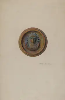 Mirror Support - Victory Head, c. 1941. Creator: Harry Jennings