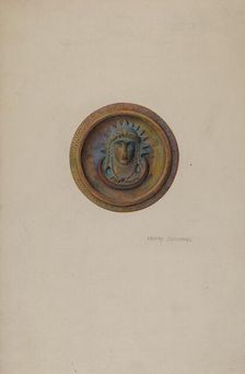 Mirror Support - Victory Head, c. 1941. Creator: Harry Jennings