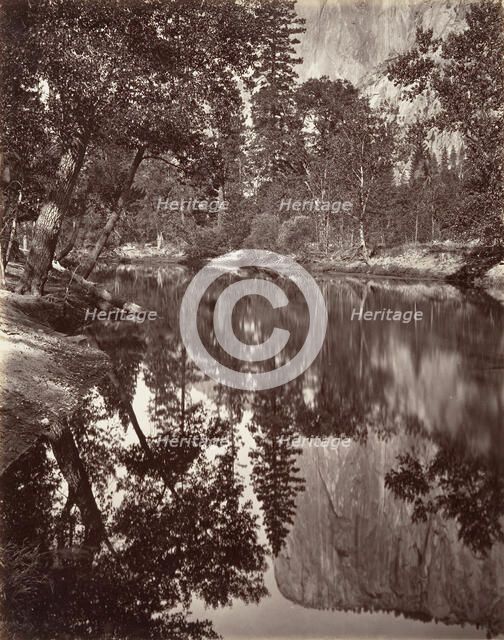 Mirror View of El Capitan, Yosemite, ca. 1872, printed ca. 1876. Creator: Attributed to Carleton E. Watkins.
