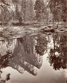 Mirror View of the Three Brothers, Yosemite, ca. 1872, printed ca. 1876. Creator: Attributed to Carleton E. Watkins