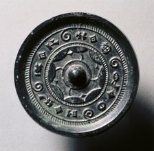 Mirror with Concentric Circles and Linked Arcs , late 3rd Century BC - early 1st Century. Creator: Unknown