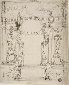 Mirror with Cartouche, n.d. Creator: Unknown