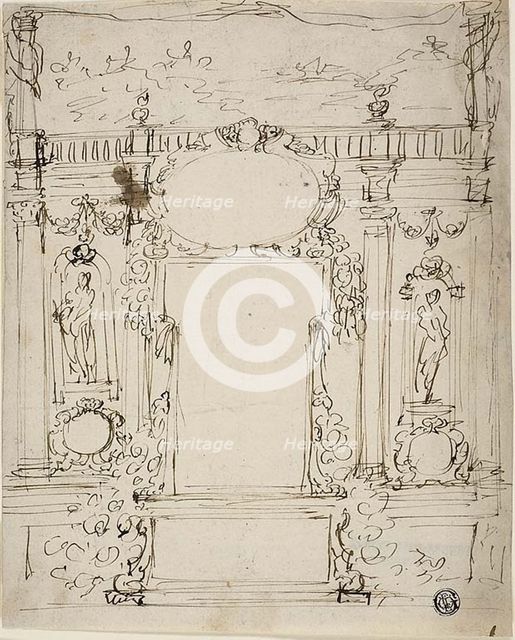 Mirror with Cartouche, n.d. Creator: Unknown.