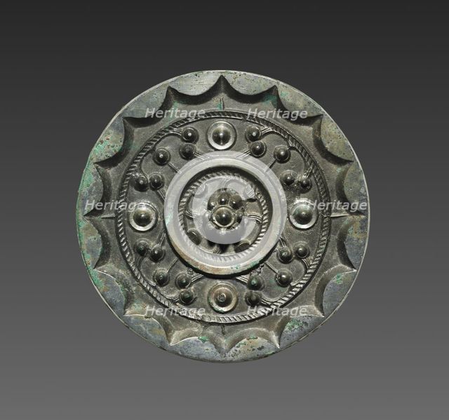 Mirror with Clouds and Nebulae, 200-100 BC. Creator: Unknown.