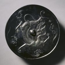 Mirror with a Coiling Dragon, 700s. Creator: Unknown