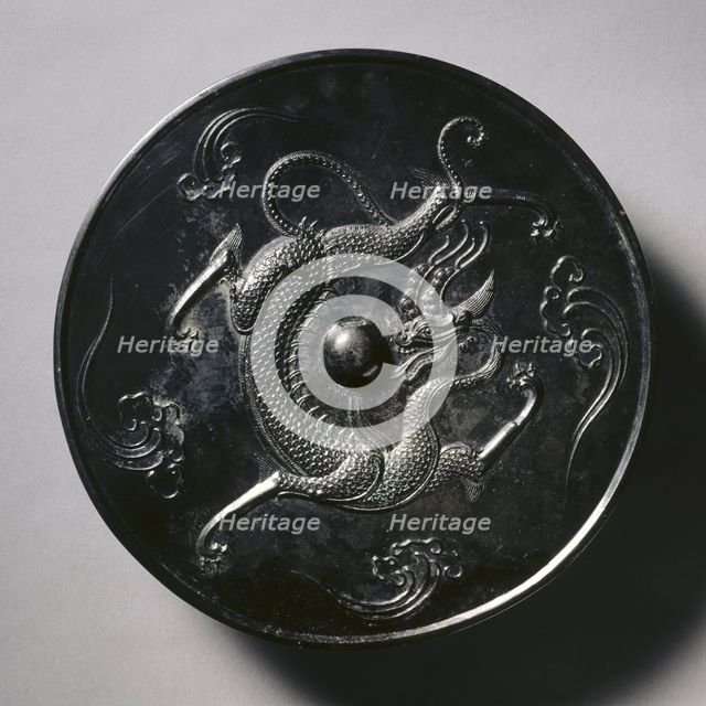 Mirror with a Coiling Dragon, 700s. Creator: Unknown.