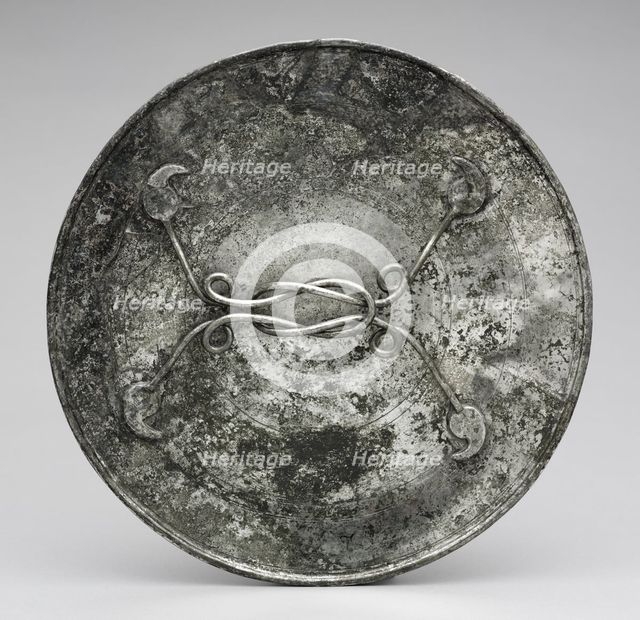 Mirror with a Handle in the Form of a Herakles Knot, c. 280-400. Creator: Unknown.