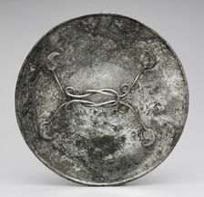 Mirror with a Handle in the Form of a Herakles Knot, c. 280-400. Creator: Unknown