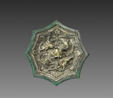 Mirror with Animals and Birds, early 700s. Creator: Unknown
