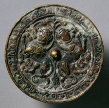 Mirror with Addorsed Sphinxes, 13th Century. Creator: Unknown