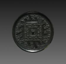 Mirror with Four T's, 300s BC. Creator: Unknown