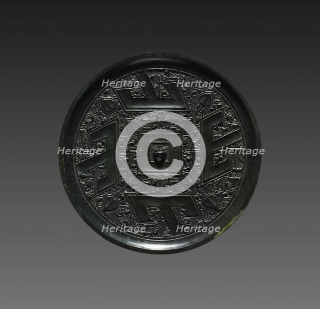 Mirror with Four T's, 300s BC. Creator: Unknown.