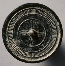 Mirror with Four Leaves, 1100s-1200s. Creator: Unknown