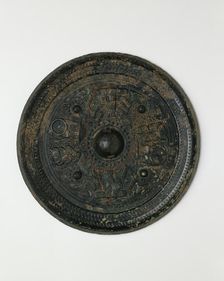 Mirror with Images of Daoist Deities, Eastern Han dynasty (A.D. 25-220), 2nd/3rd century A.D. Creator: Unknown