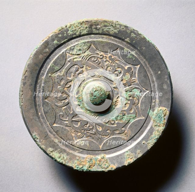 Mirror with Linked Arcs and Kui Dragons, 2nd century. Creator: Unknown.