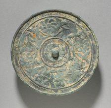 Mirror with Scroll Design, 918-1392. Creator: Unknown