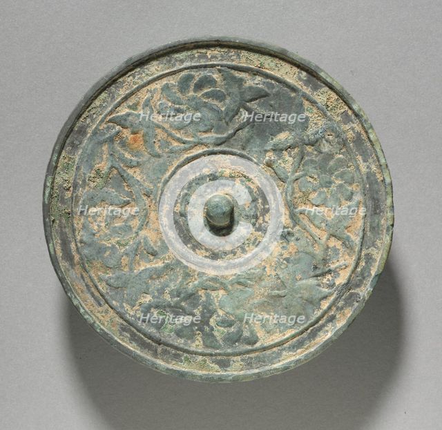 Mirror with Scroll Design, 918-1392. Creator: Unknown.