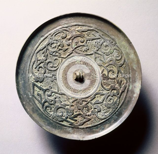 Mirror with Serpentine Interlaces and Angular Meanders, early 5th-late 3rd century BC. Creator: Unknown.