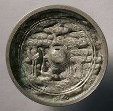 Mirror with Pine, Bamboo, and Cranes, early 17th-mid19th century. Creator: Unknown