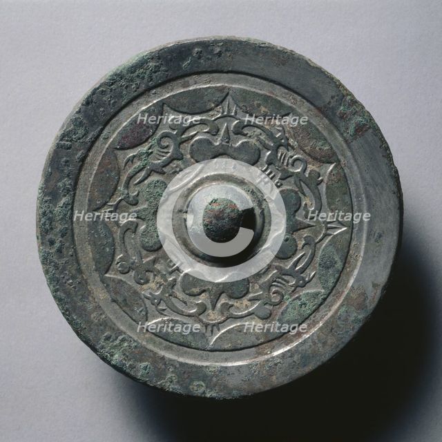 Mirror with Quatrefoil and Linked Arcs, early 1st-early 3rd century. Creator: Unknown.