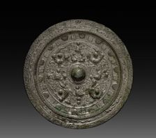 Mirror with Xiwangmu, c. 317-400. Creator: Unknown