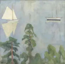 Mirroring, 1915. Creator: Erik Werenskiold