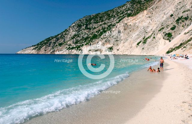 Mirtos Beach, Kefalonia, Greece. Creator: Peter Thompson.