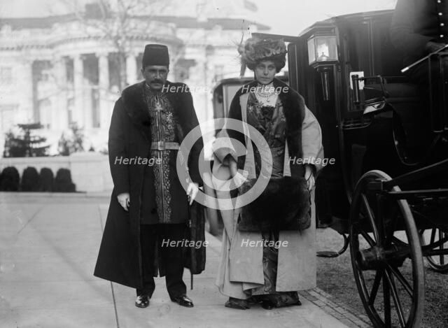 Mirza Ali Kuli Khan & wife, 1913. Creator: Bain News Service.