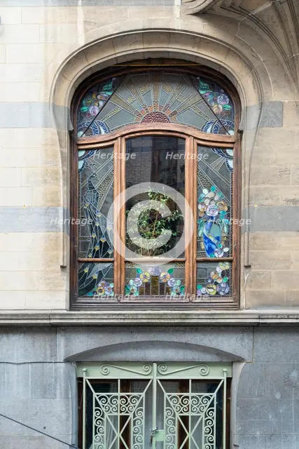 Miscellaneous Brussels art nouveau details, Belgium, c2014-c2017. Artist: Alan John Ainsworth.