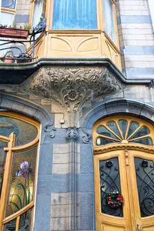 Miscellaneous Brussels art nouveau details, Belgium, c2014-c2017. Artist: Alan John Ainsworth